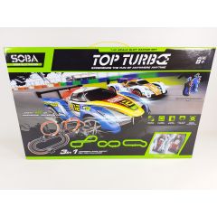 TOP TURBO 1:43 SCALE KIDS ELECTRIC SLOT CAR SCALE ELECTRIC RACING TRACK GAME 3 I